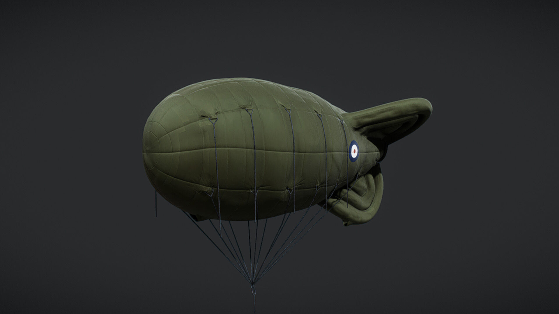 Barrage Balloon WW2  3D model_7