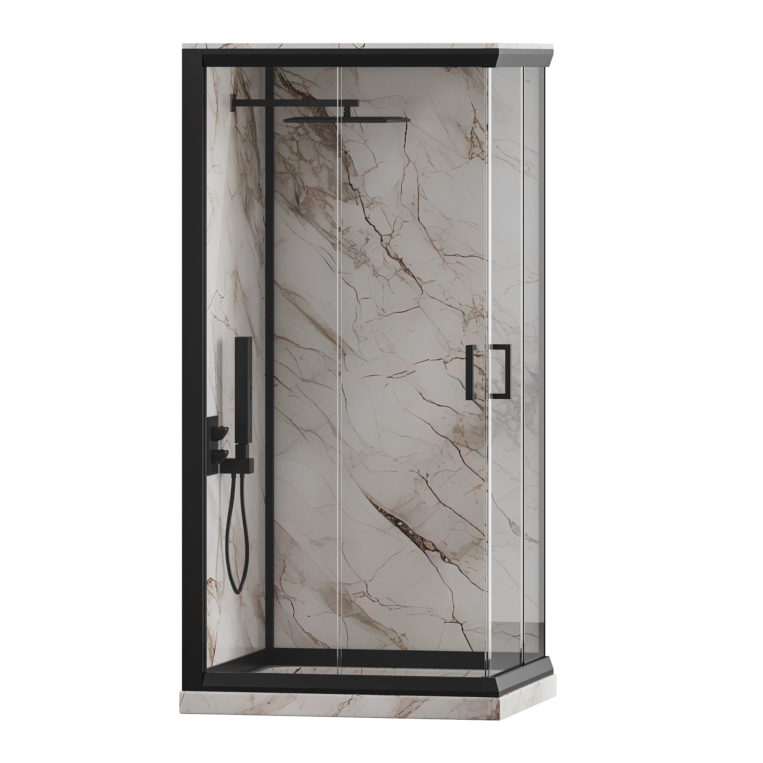 Shower cabin 08 3D model_2