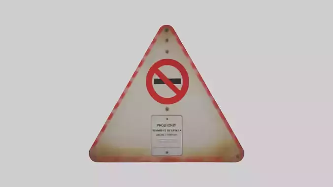 Prohibited Area Warning Sign model