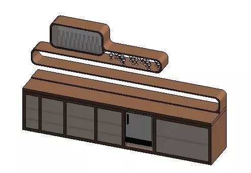 BAR WALL DISPLAY BIC Free 3D model