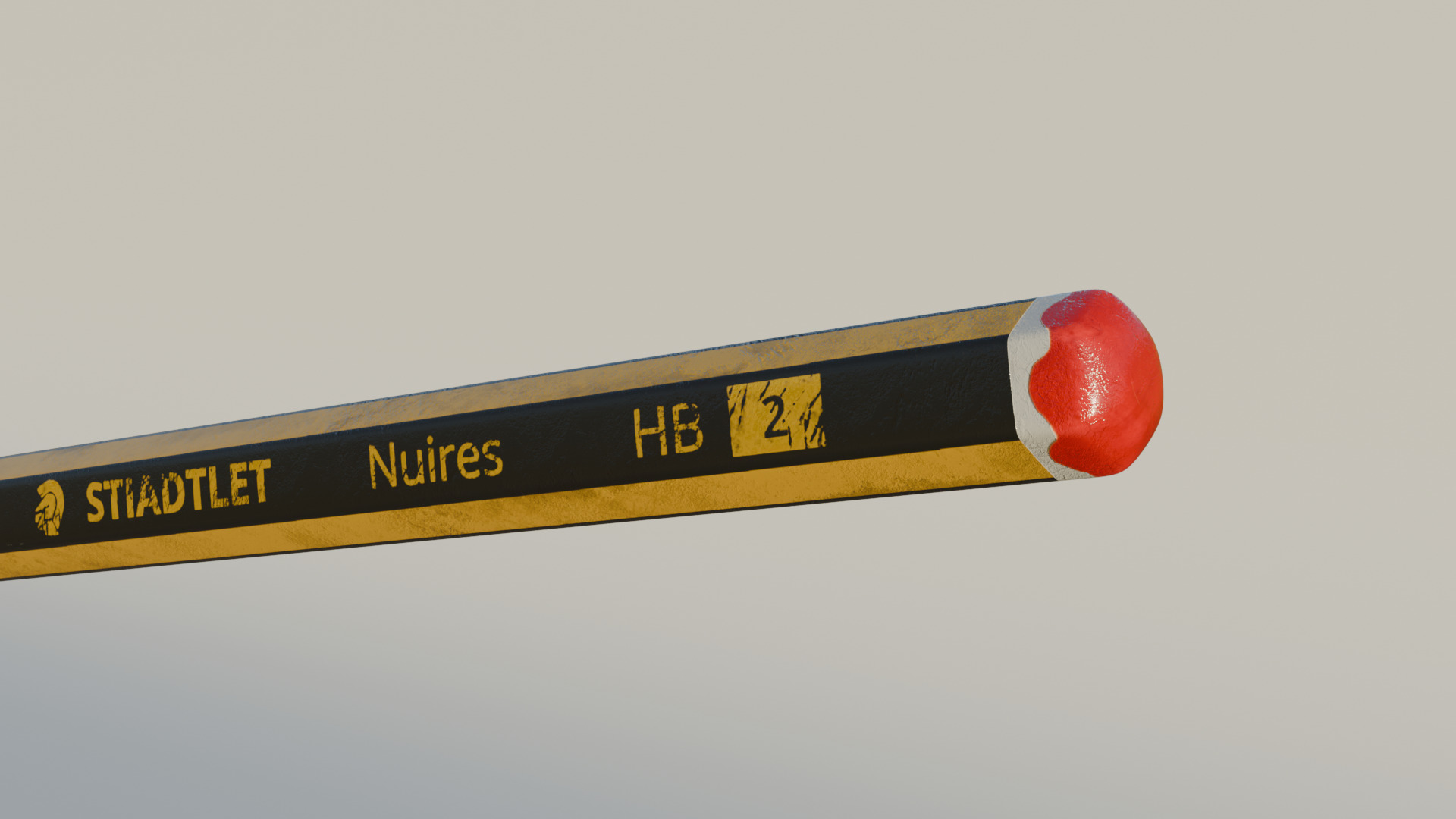 Pencil Free low-poly 3D model_3