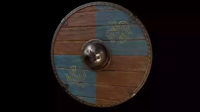Viking Shield Low-poly 3D model
