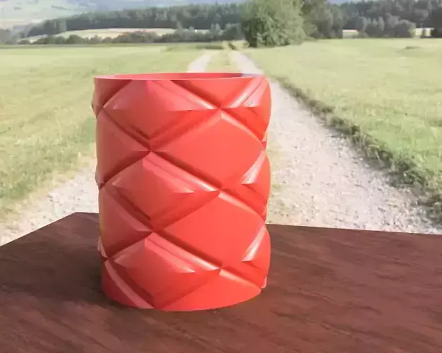 Diamond pattern Vase home decor Pen holder