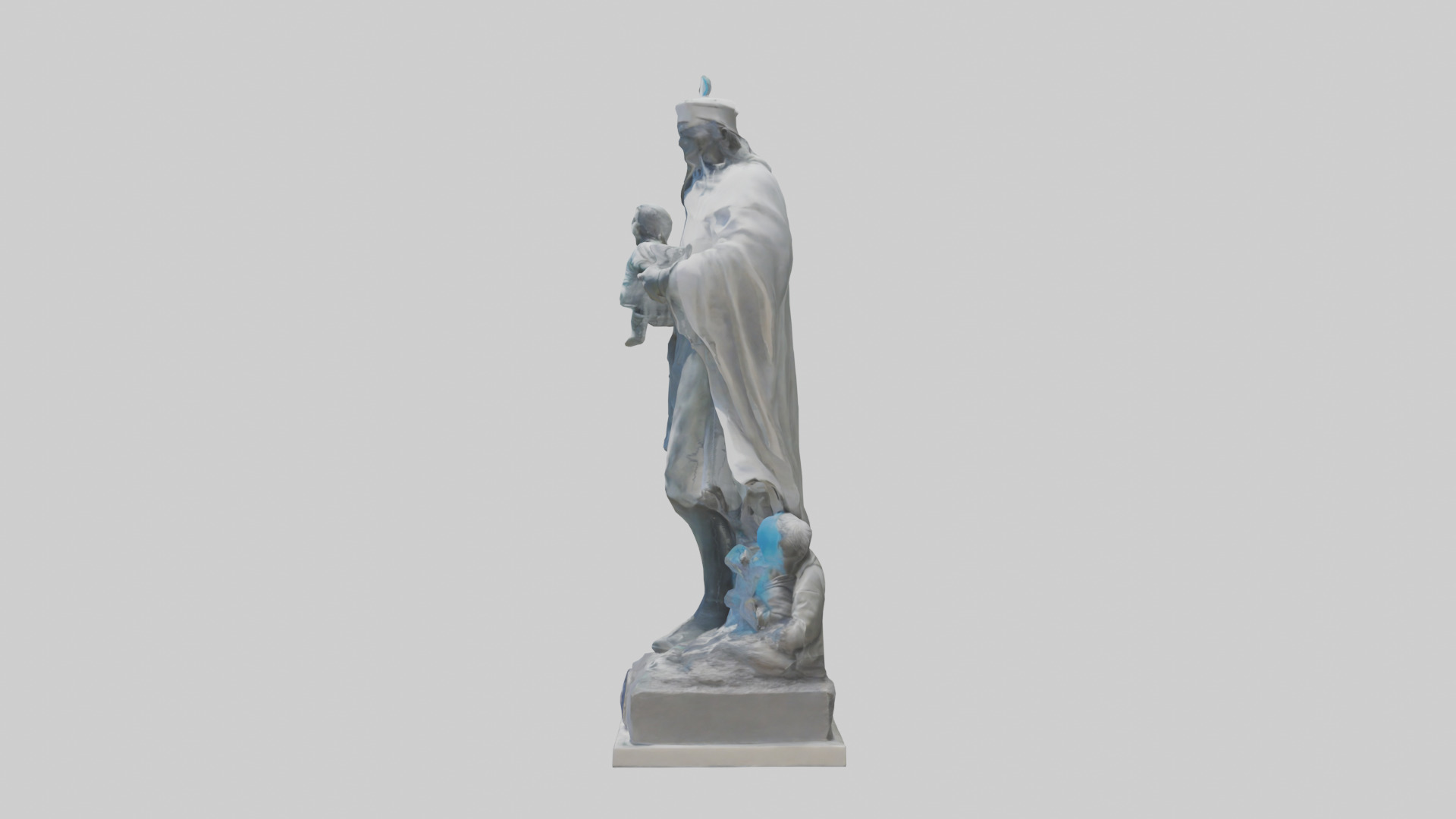 Protecting Future Generations Statue model Low-poly 3D model_12