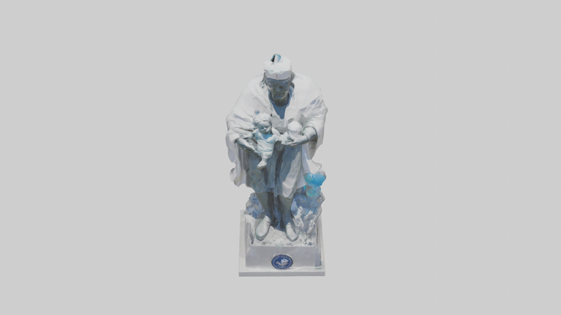 Protecting Future Generations Statue model Low-poly 3D model_16