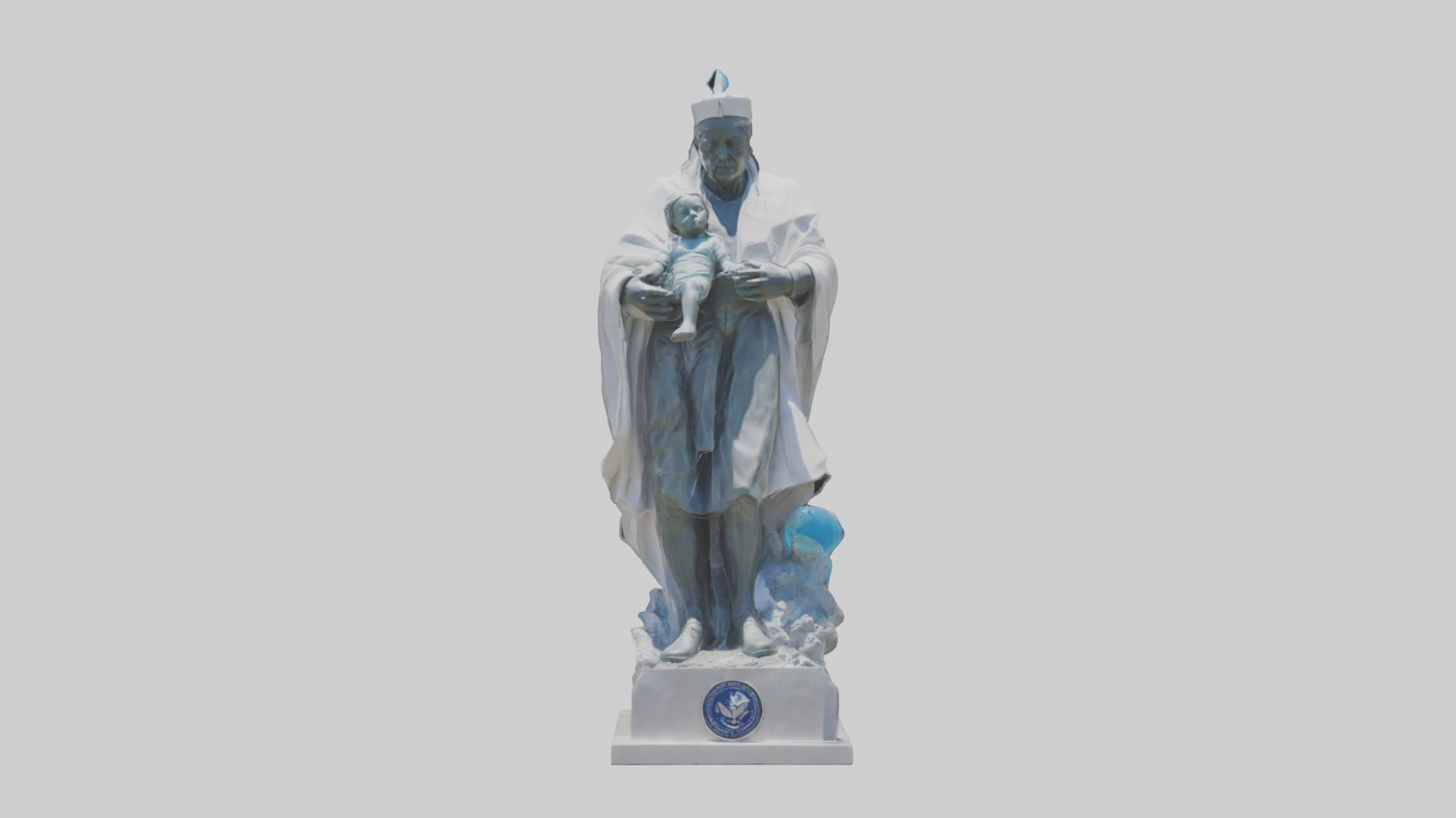 Protecting Future Generations Statue model Low-poly 3D model_9