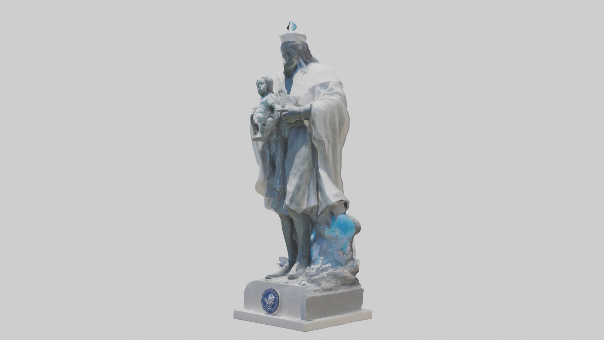 Protecting Future Generations Statue model Low-poly 3D model_8
