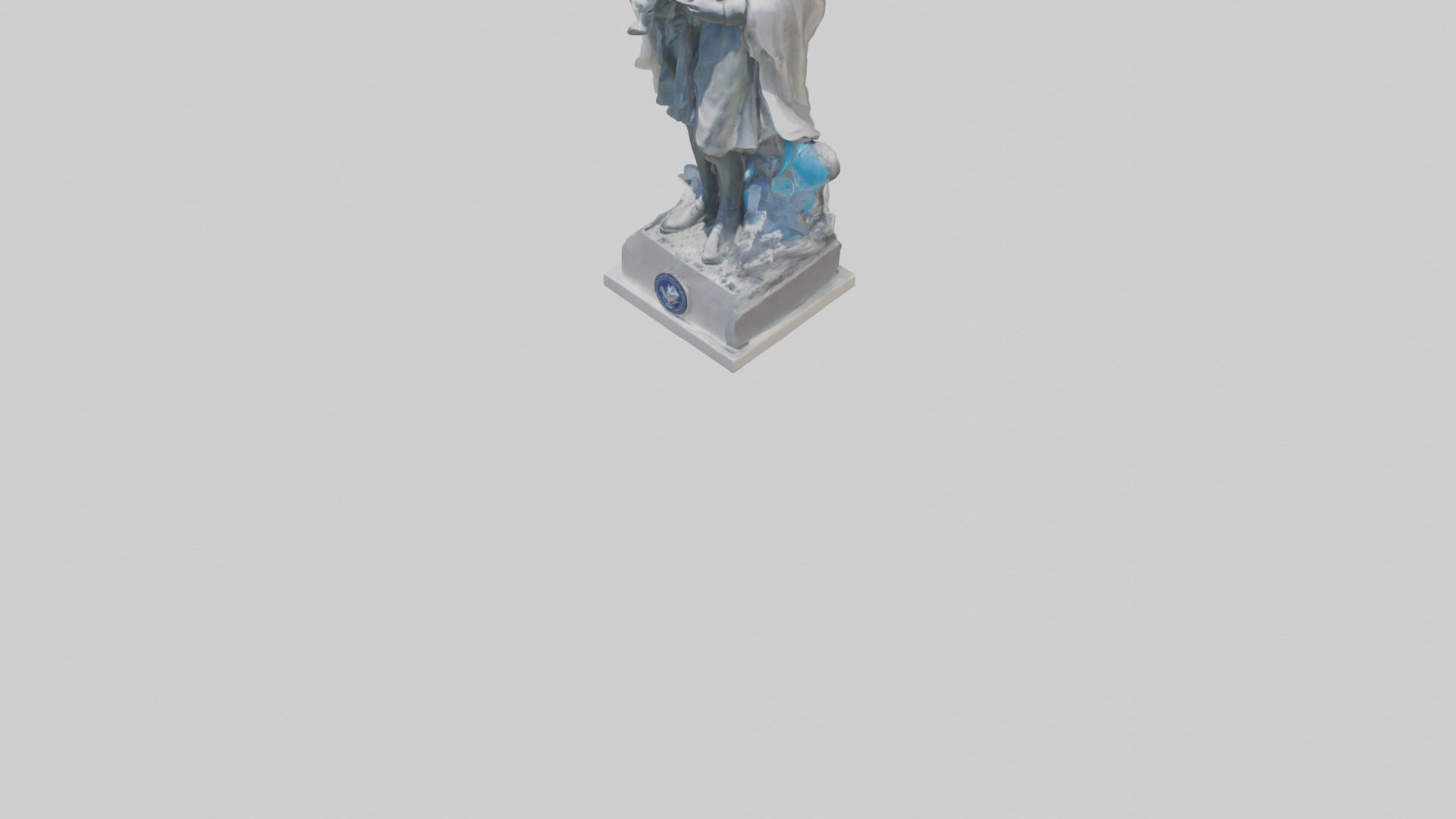 Protecting Future Generations Statue model Low-poly 3D model_5