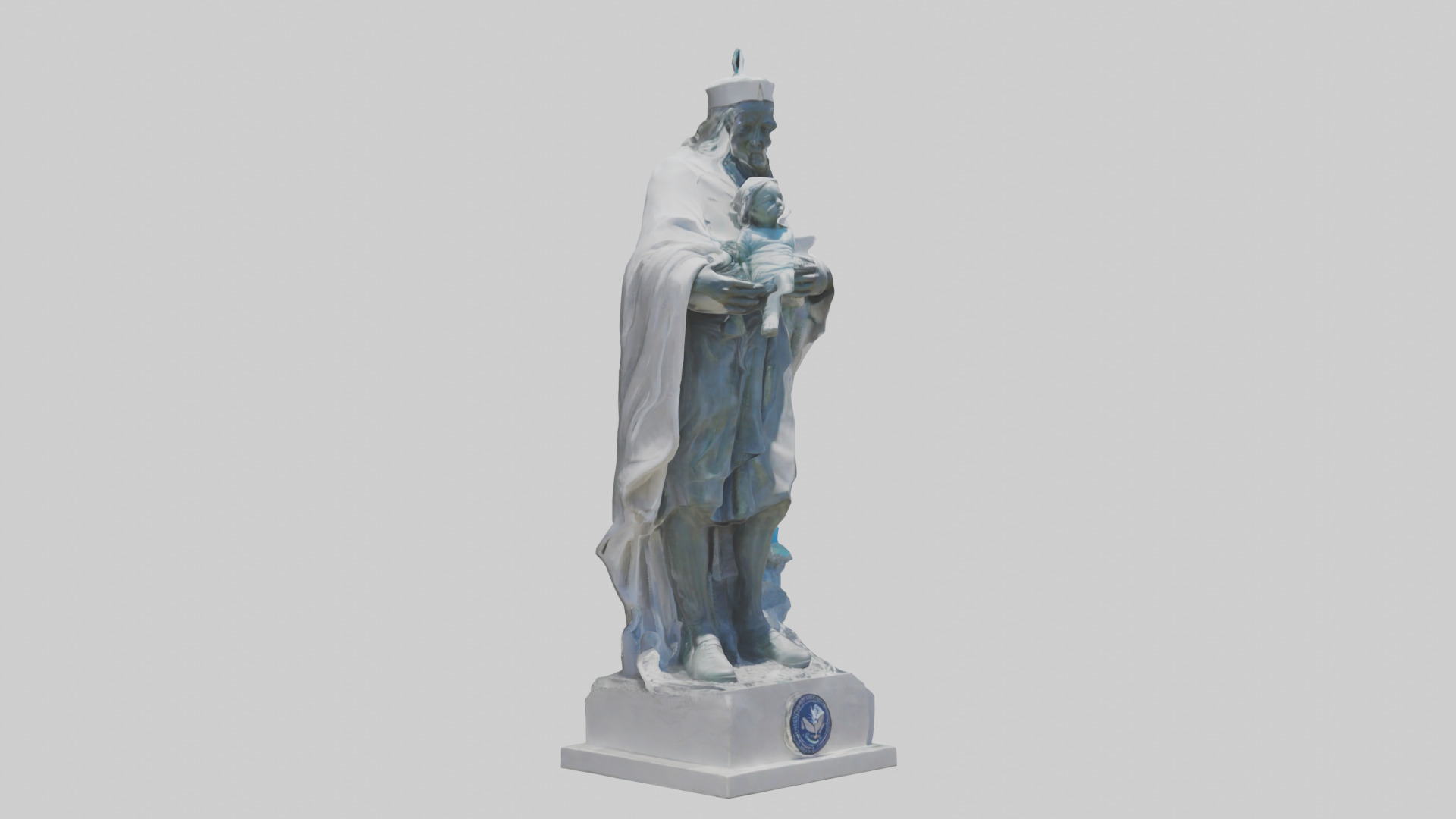 Protecting Future Generations Statue model Low-poly 3D model_7
