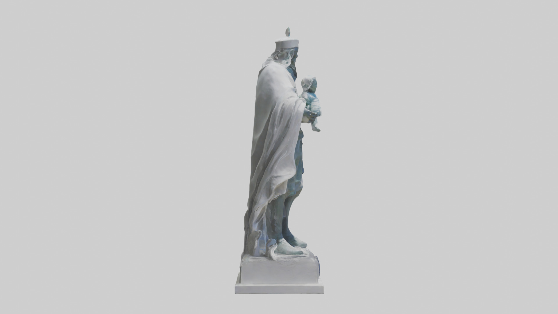 Protecting Future Generations Statue model Low-poly 3D model_13