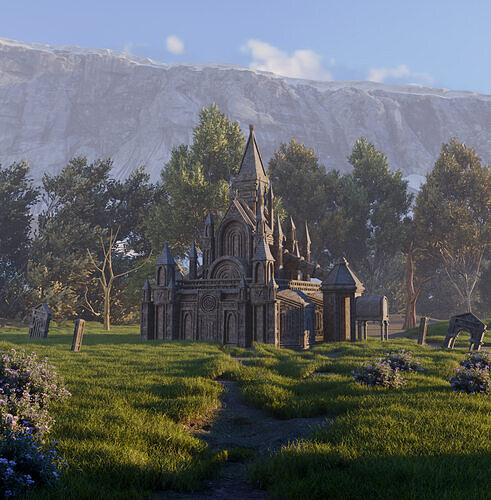 Medieval Fantasy Temple 3D model
