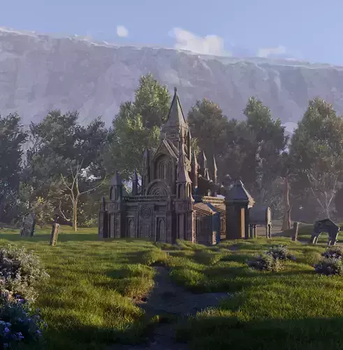 Medieval Fantasy Temple