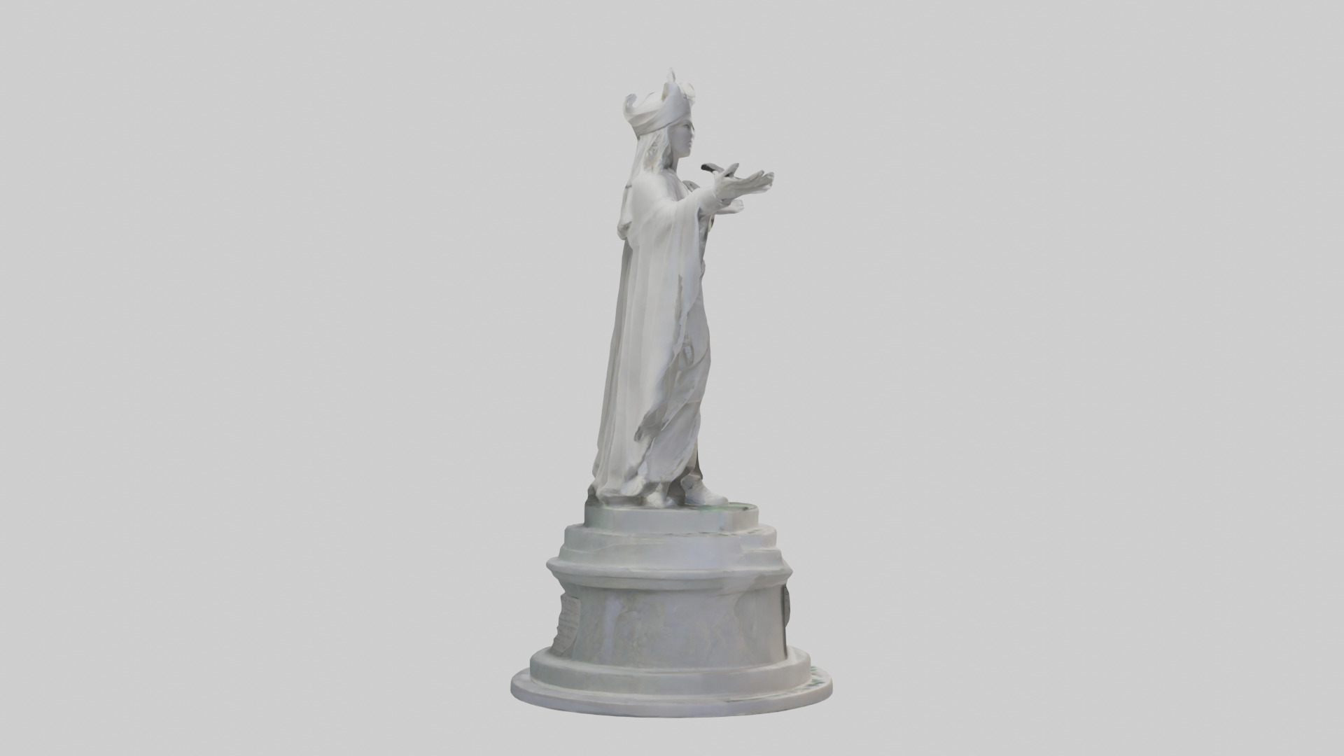Protector of Peace monument model Low-poly 3D model_13