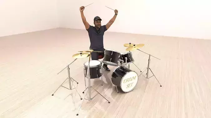 Drummer 4K 3D model