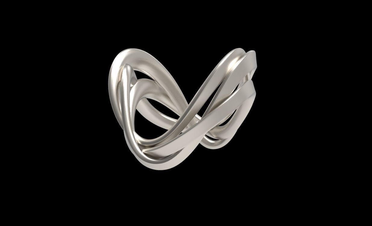 Ring 3 ropes 3D print model_8