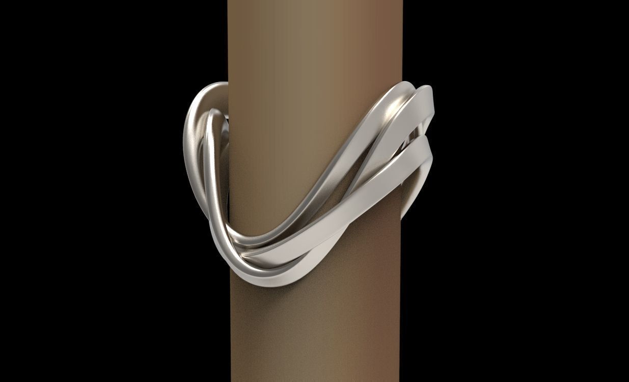 Ring 3 ropes 3D print model_9