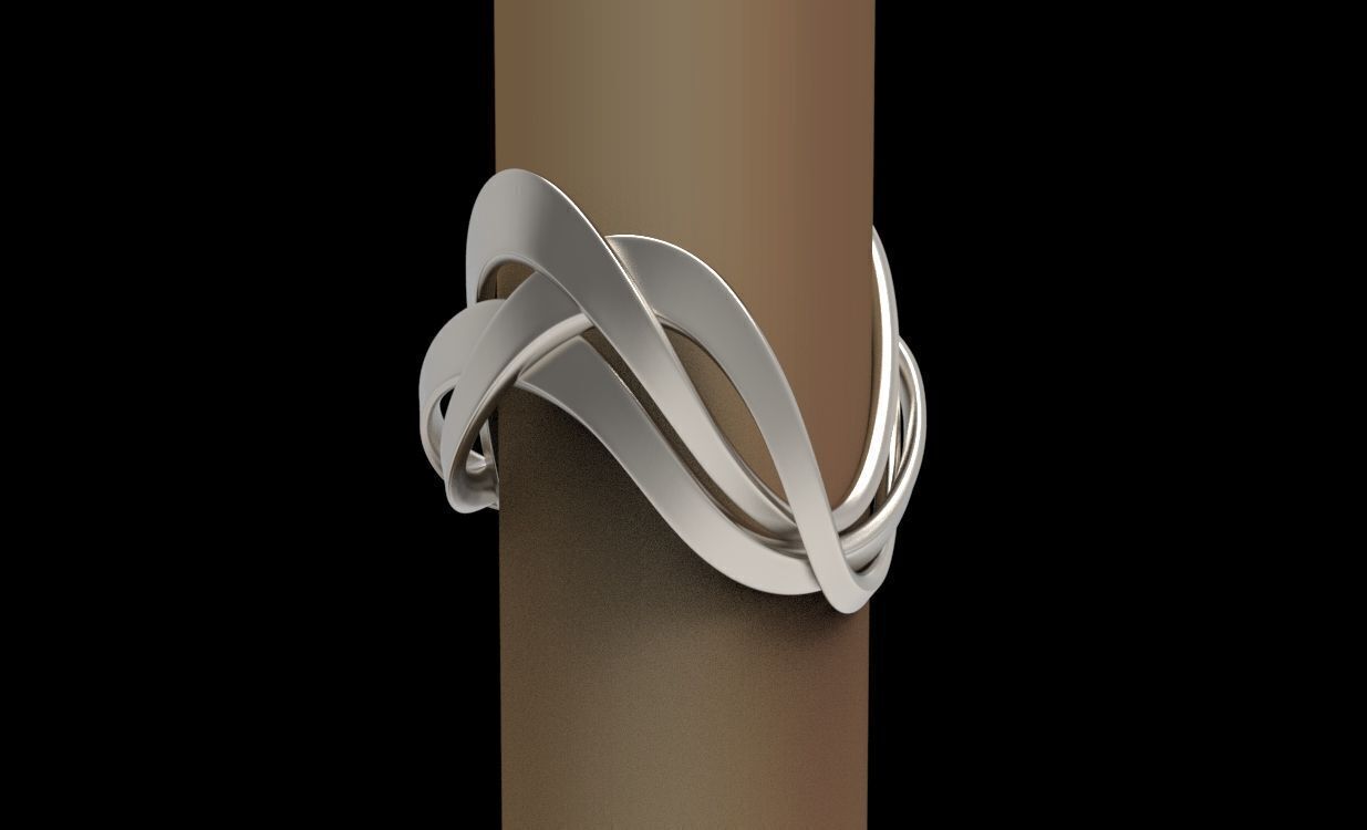 Ring 3 ropes 3D print model_5