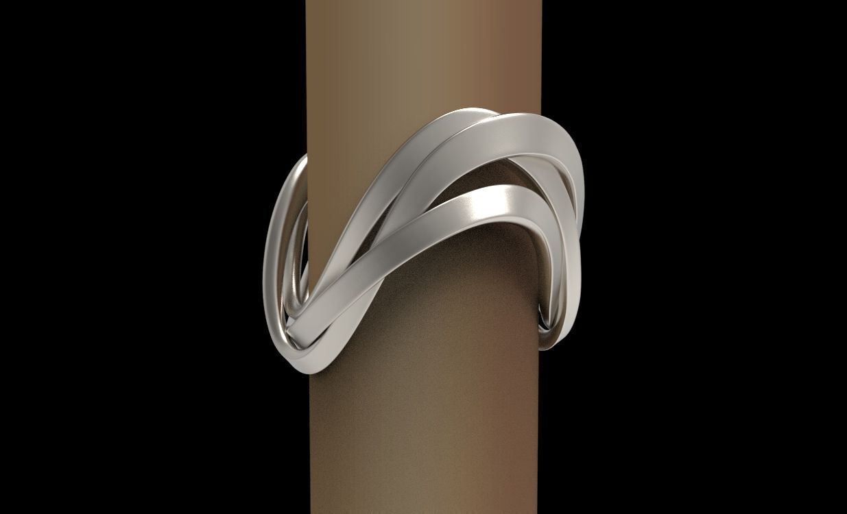 Ring 3 ropes 3D print model_1