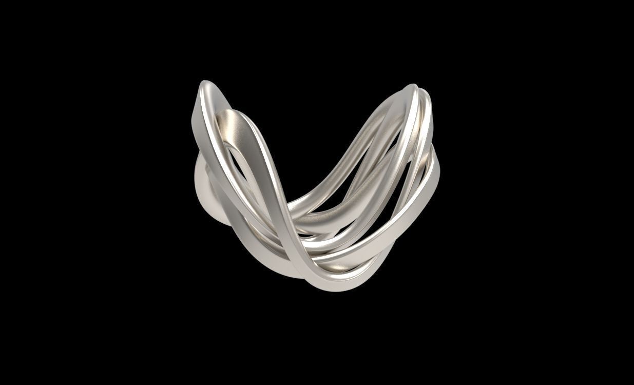 Ring 3 ropes 3D print model_6