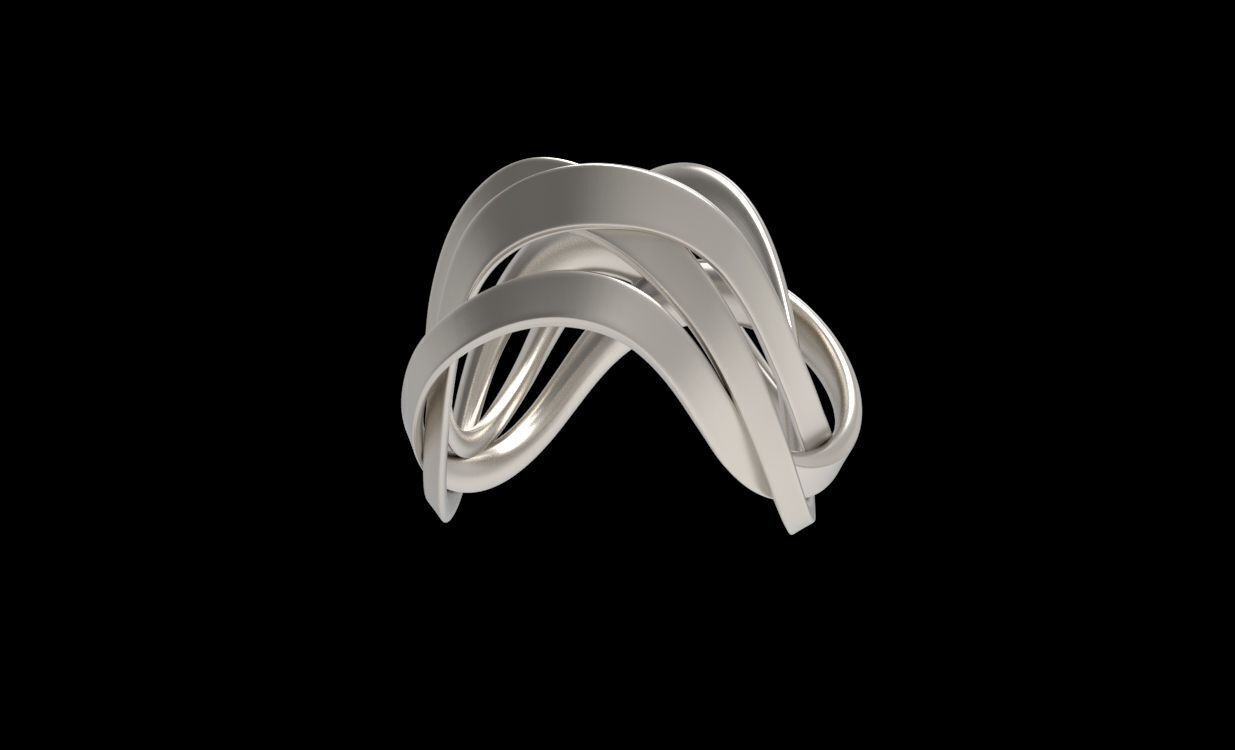 Ring 3 ropes 3D print model_10