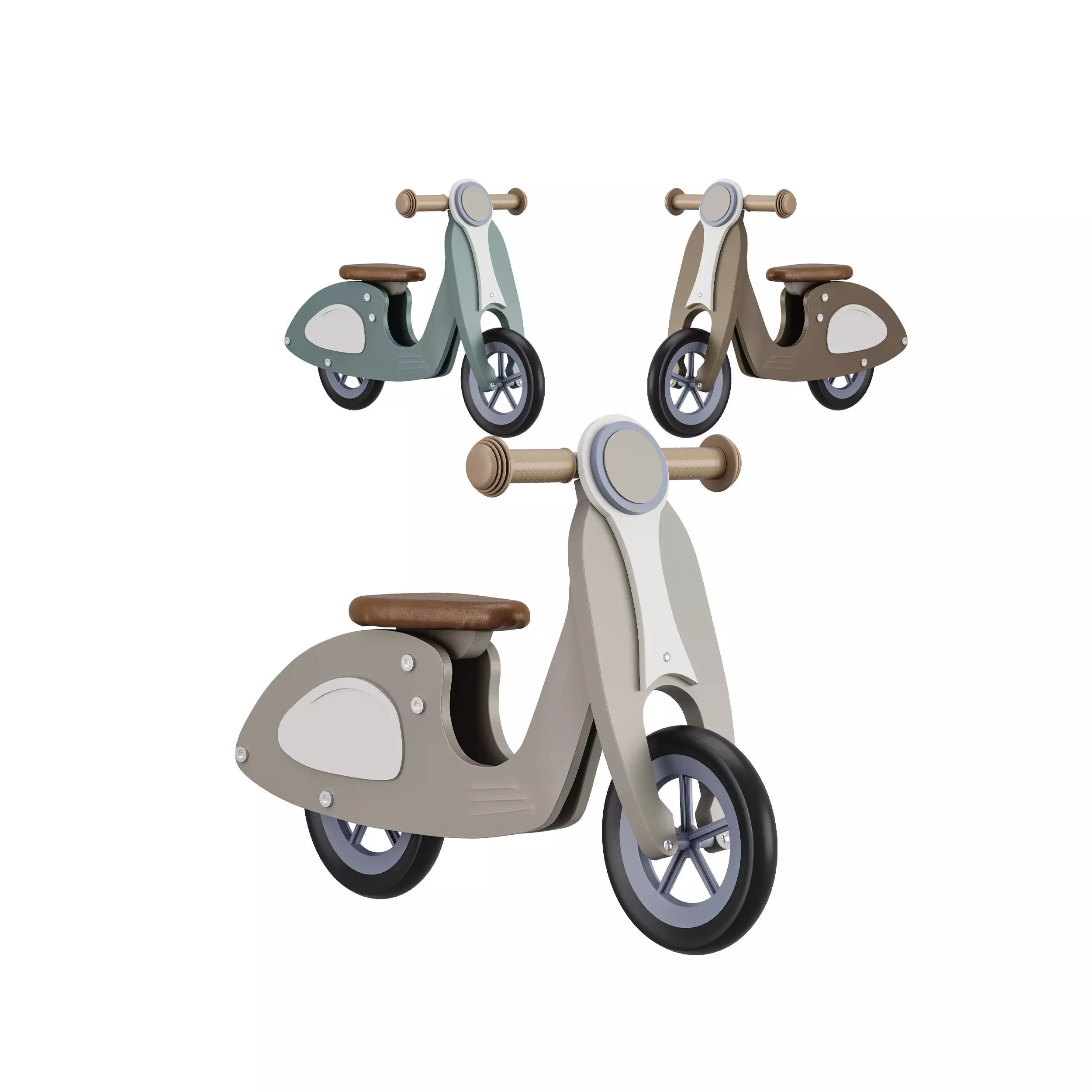 Toy motorcycle for children 3D model_0