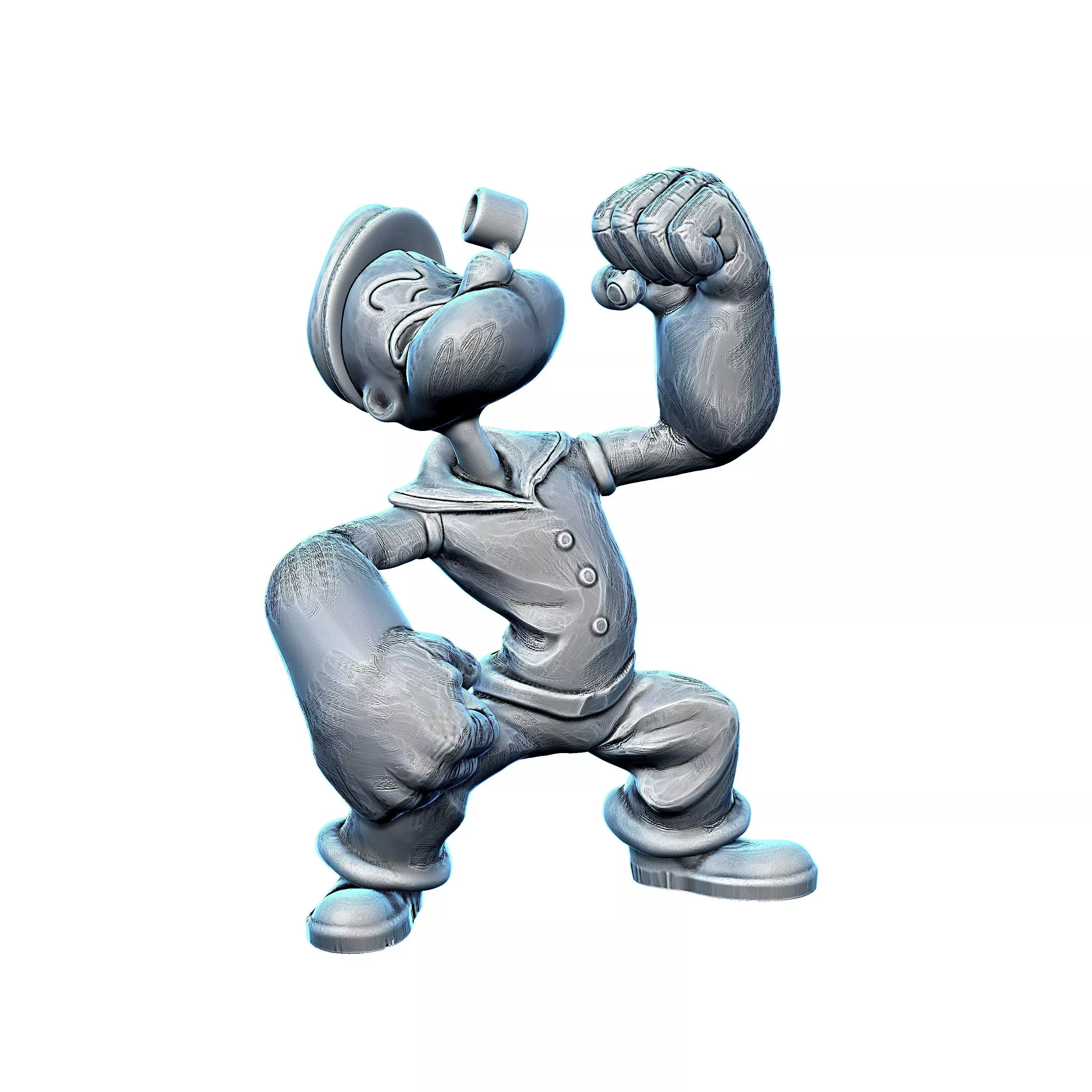 Popeye The Sailor  Pop Art Sculpture  3D print model_0