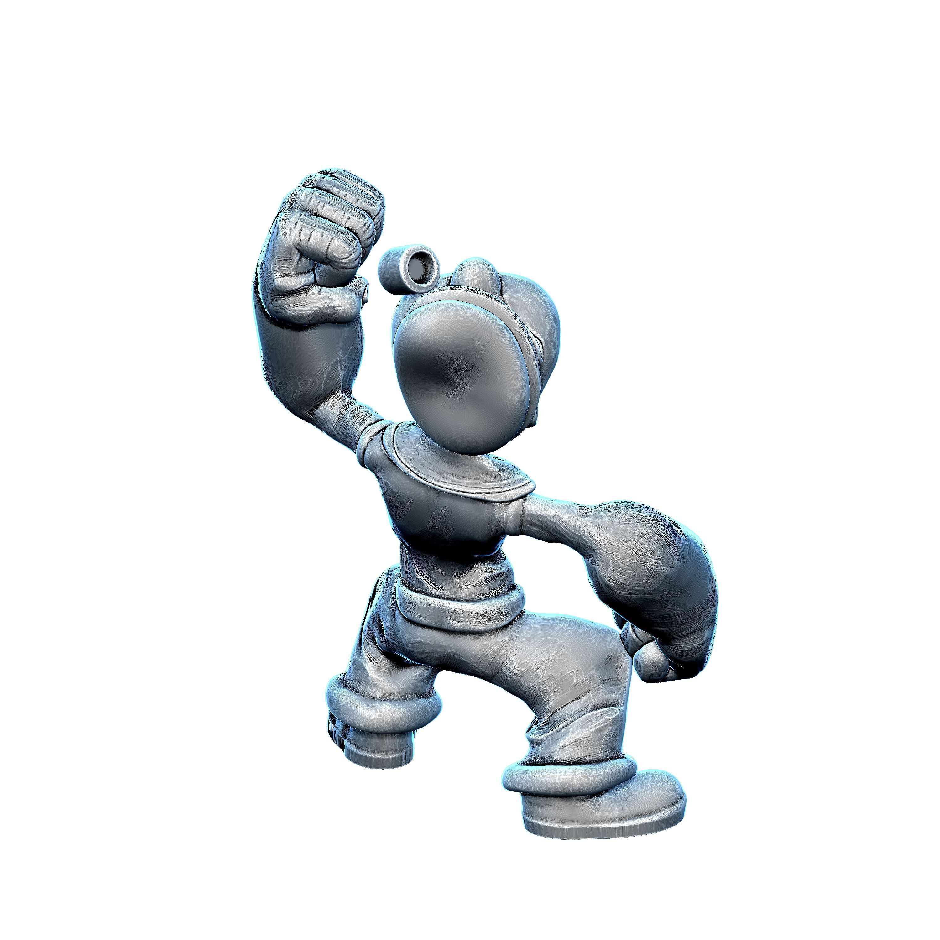 Popeye The Sailor  Pop Art Sculpture  3D print model_3