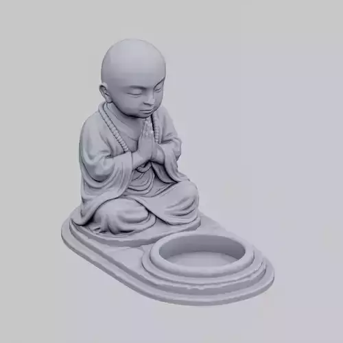 Monk candle holder