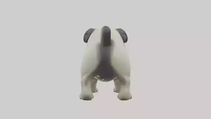 Pug statue model
