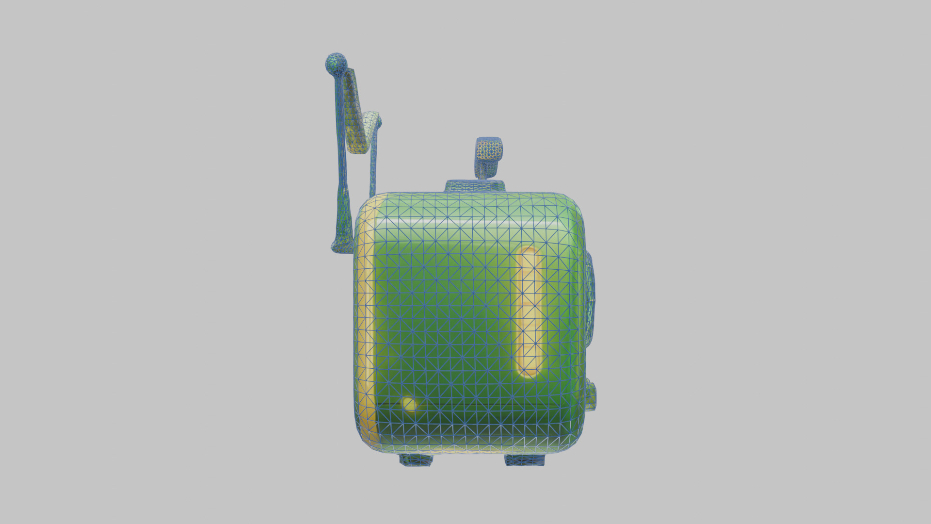 Vintage stylized radio electronics Low-poly 3D model_6