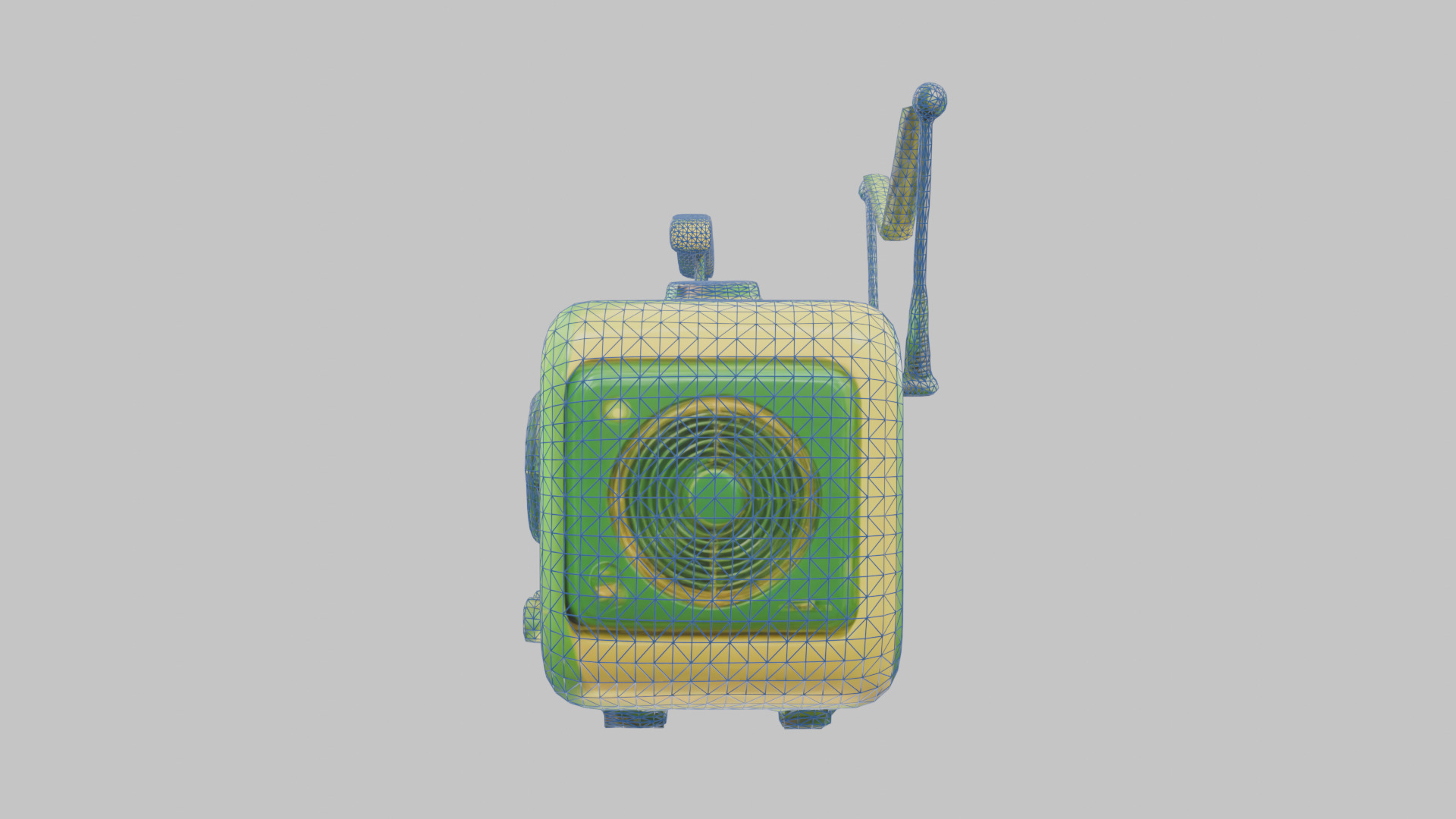 Vintage stylized radio electronics Low-poly 3D model_14
