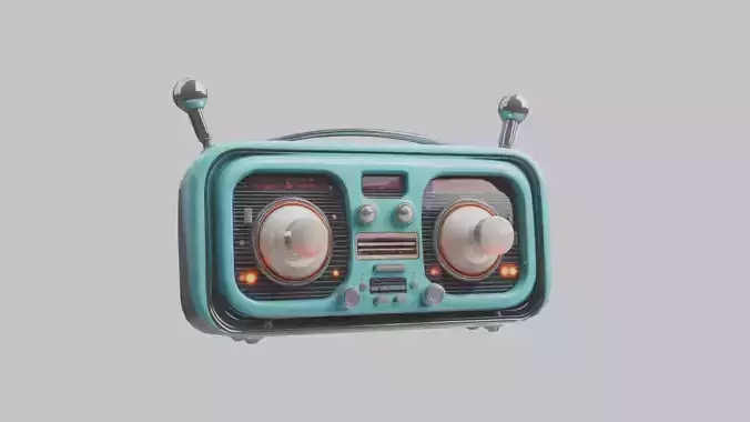 Retro Radio 3D Model