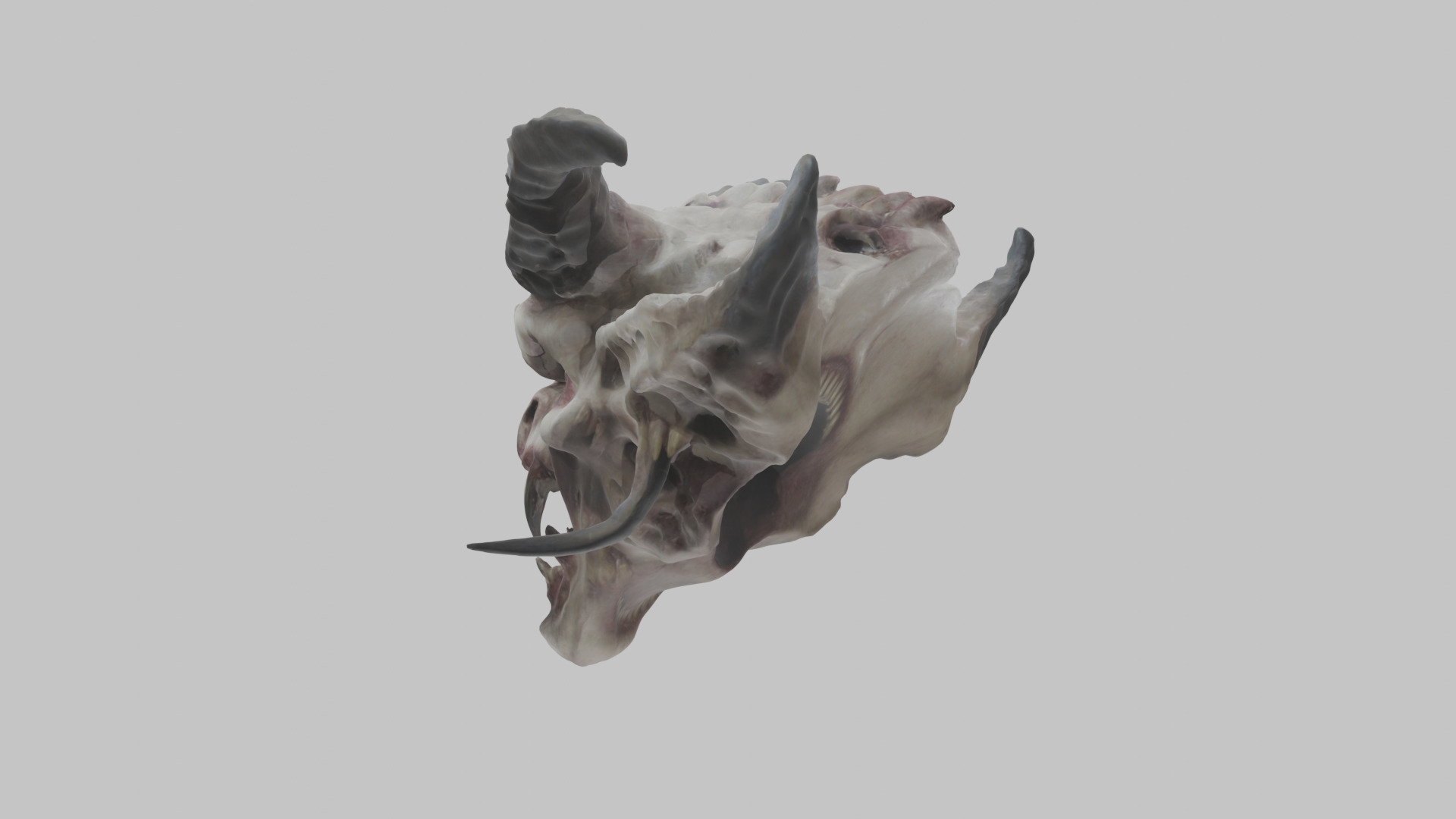 Demon Head 3D Model - Detailed Scary Character Low-poly 3D model_11
