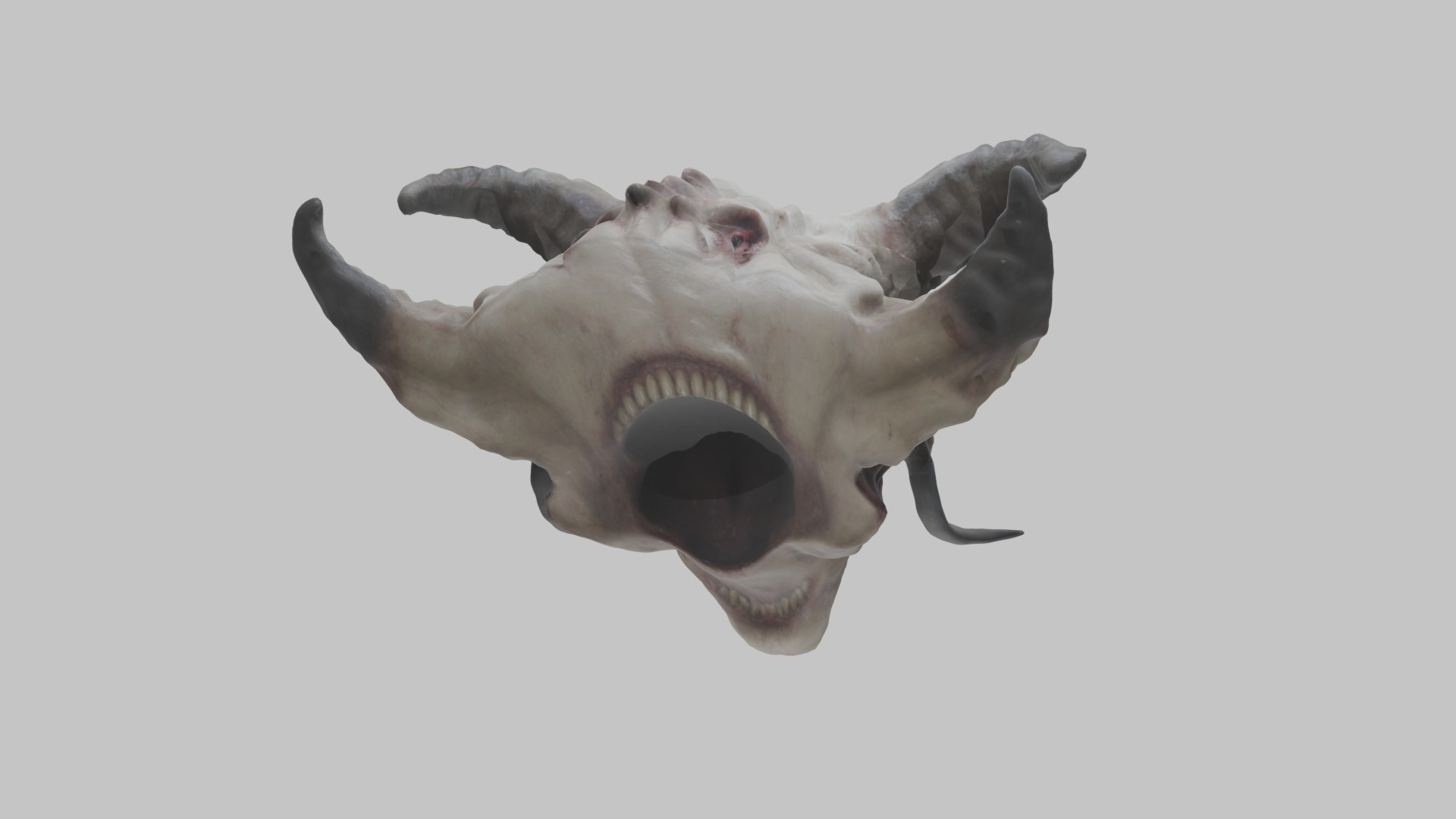 Demon Head 3D Model - Detailed Scary Character Low-poly 3D model_7