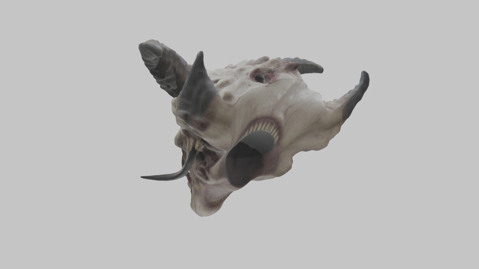 Demon Head 3D Model - Detailed Scary Character Low-poly 3D model_10