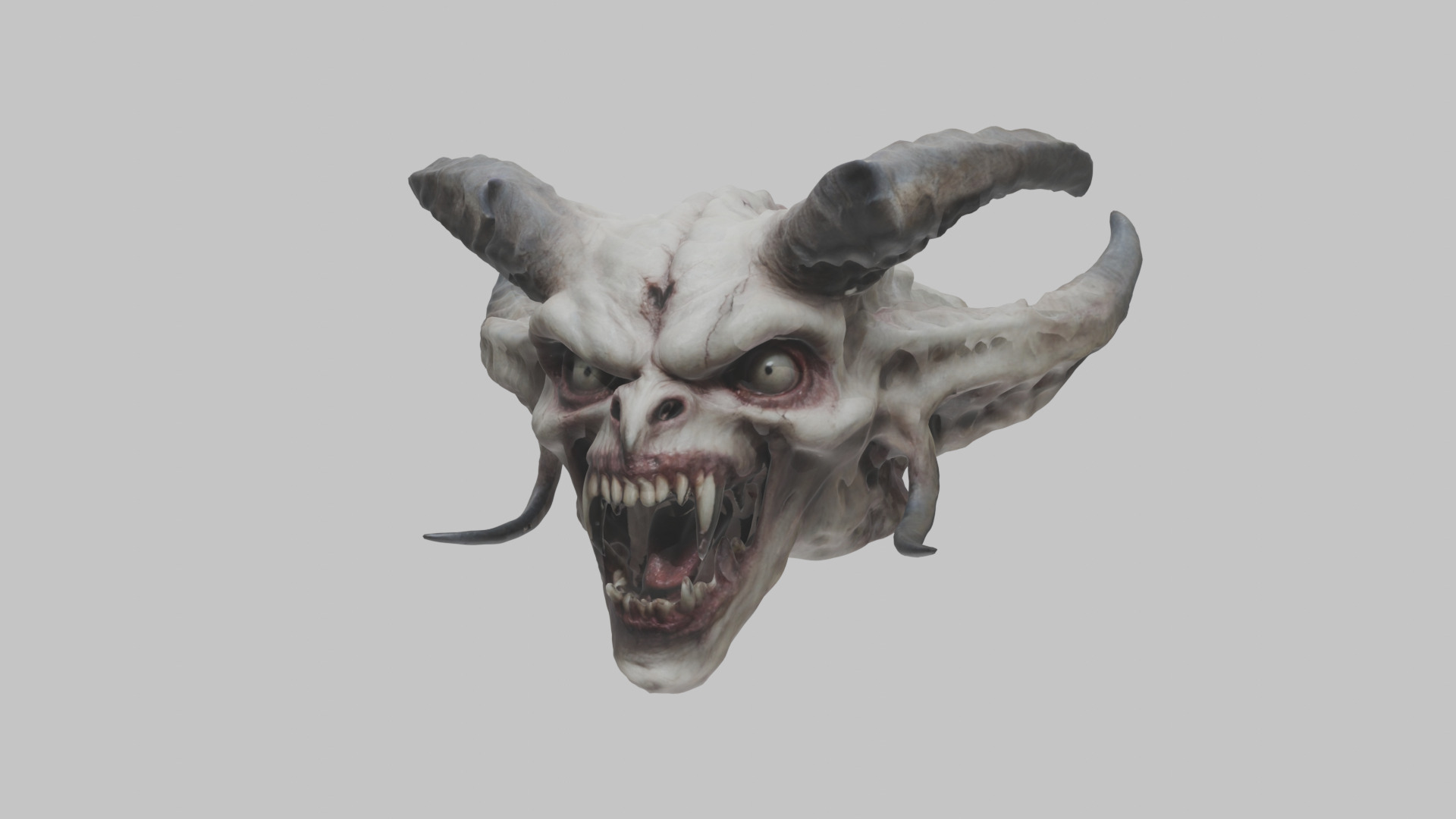 Demon Head 3D Model - Detailed Scary Character Low-poly 3D model_15