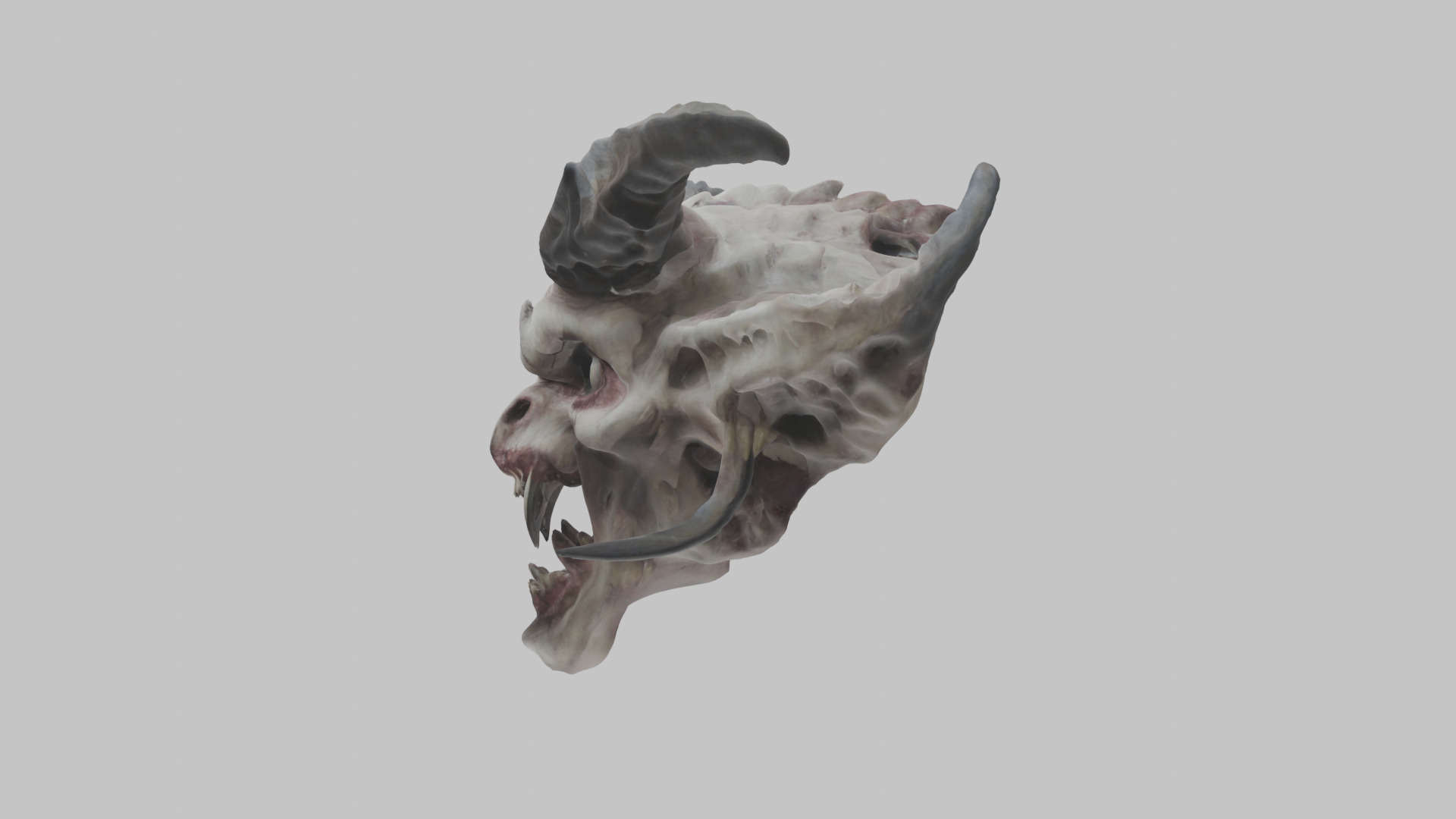 Demon Head 3D Model - Detailed Scary Character Low-poly 3D model_12