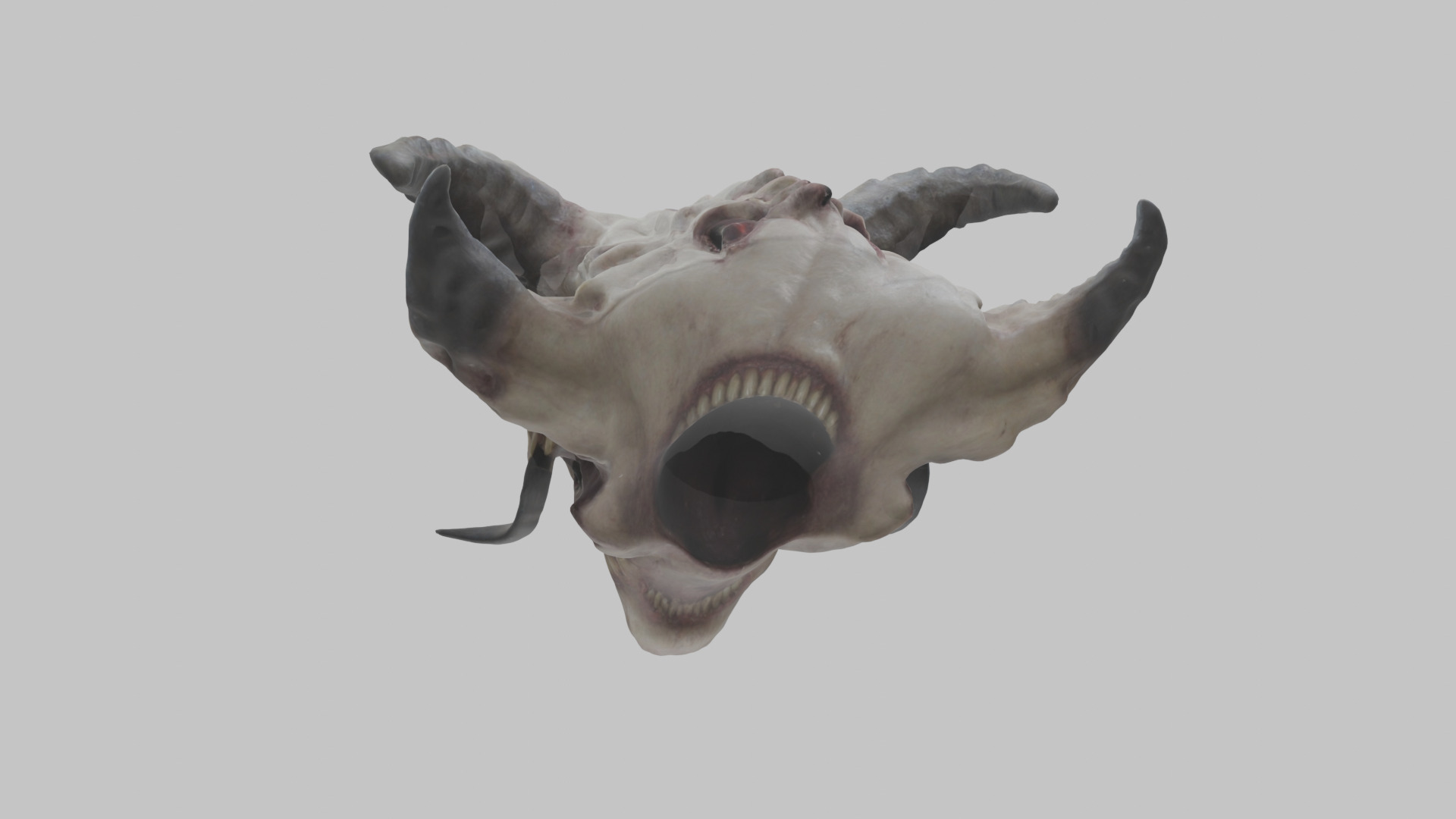 Demon Head 3D Model - Detailed Scary Character Low-poly 3D model_9
