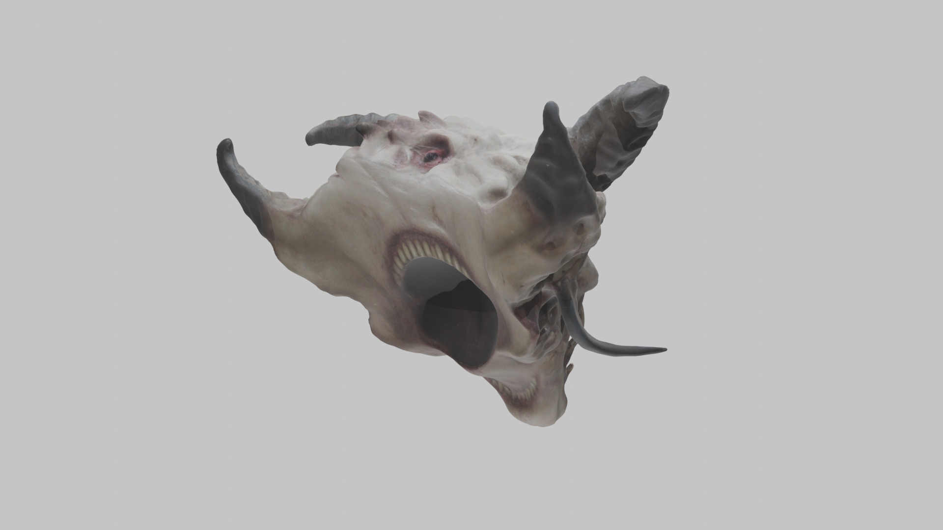 Demon Head 3D Model - Detailed Scary Character Low-poly 3D model_6