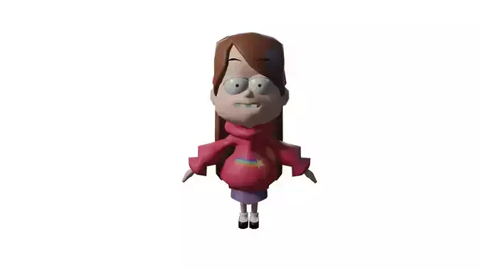 Mabel Gravity Falls - Low Polly
