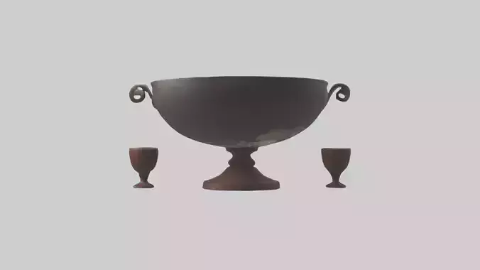 Punch Bowl model Low-poly 3D model
