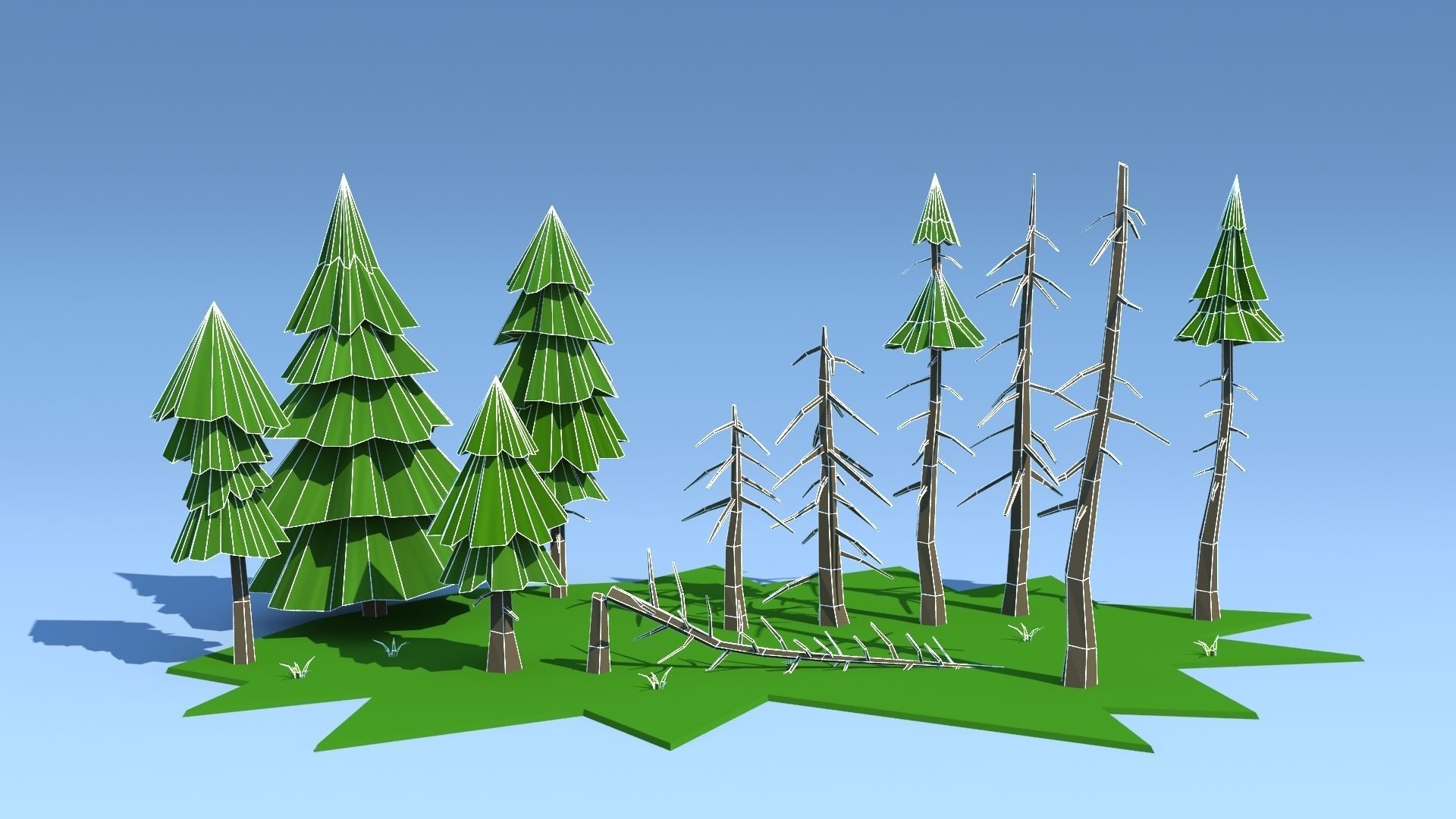 Forest Pack Low-poly 3D model_34