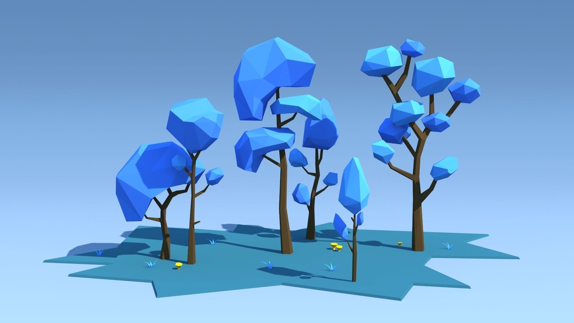 Forest Pack Low-poly 3D model_14