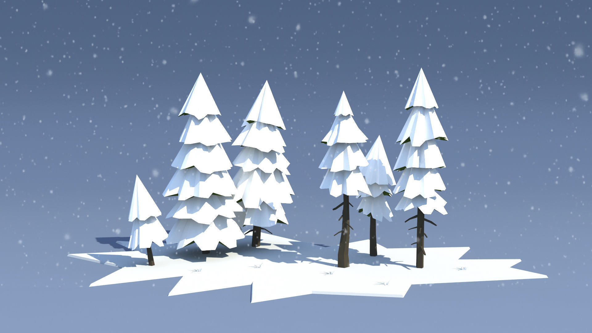 Forest Pack Low-poly 3D model_8