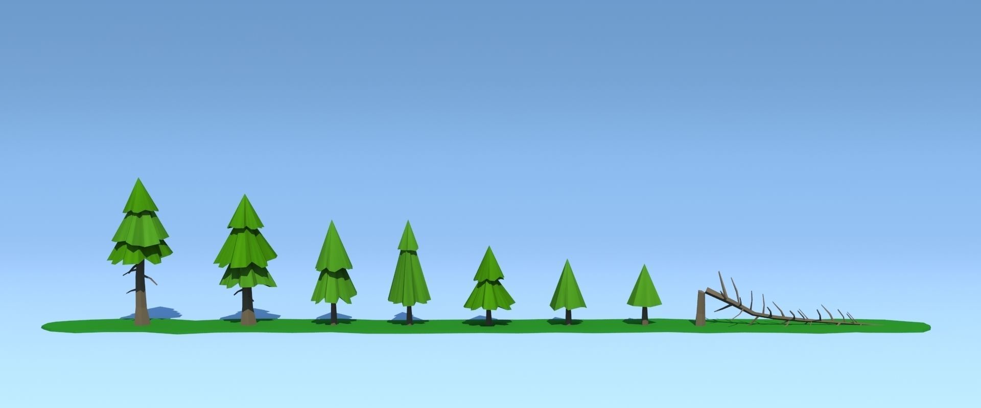 Forest Pack Low-poly 3D model_27