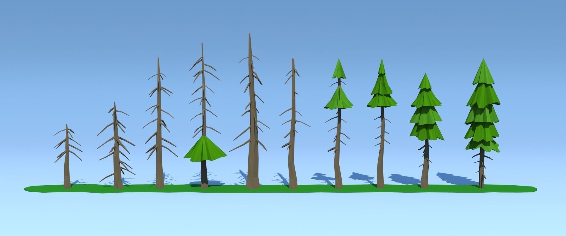 Forest Pack Low-poly 3D model_26