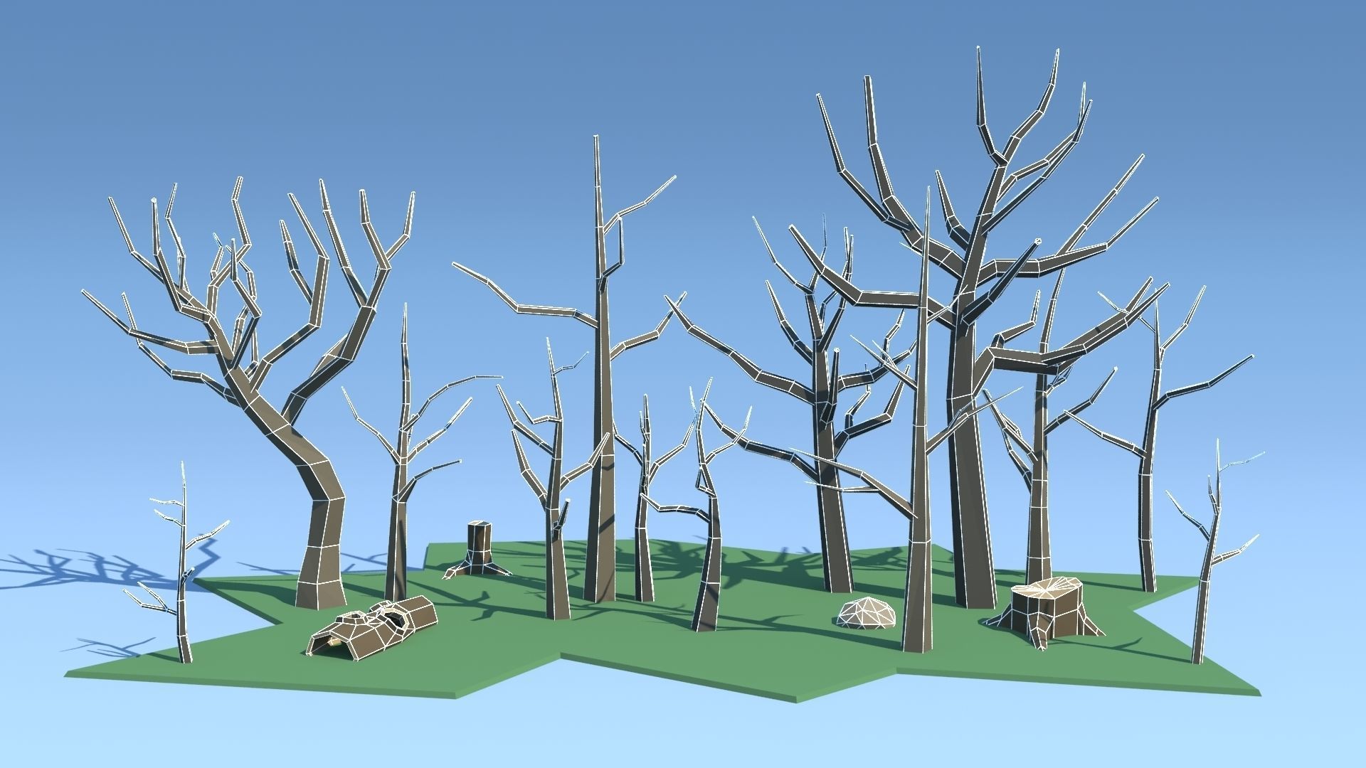 Forest Pack Low-poly 3D model_37