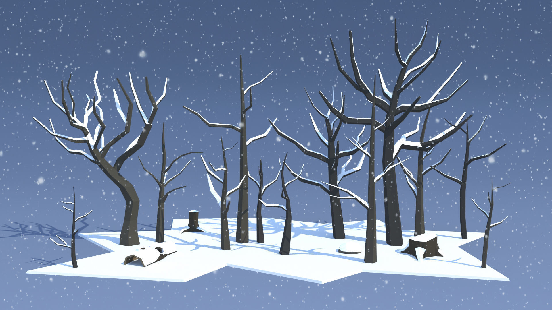 Forest Pack Low-poly 3D model_22