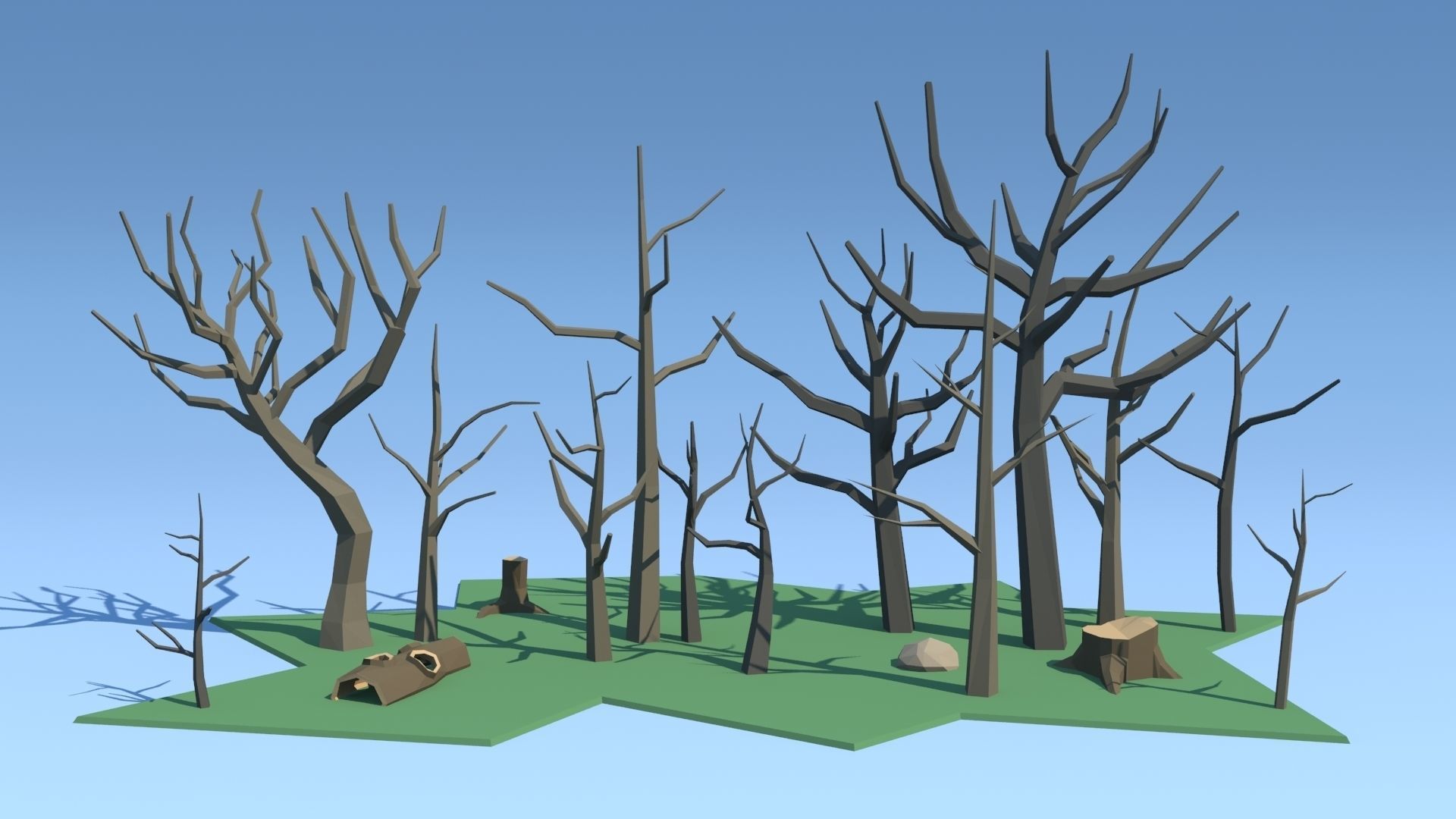 Forest Pack Low-poly 3D model_21