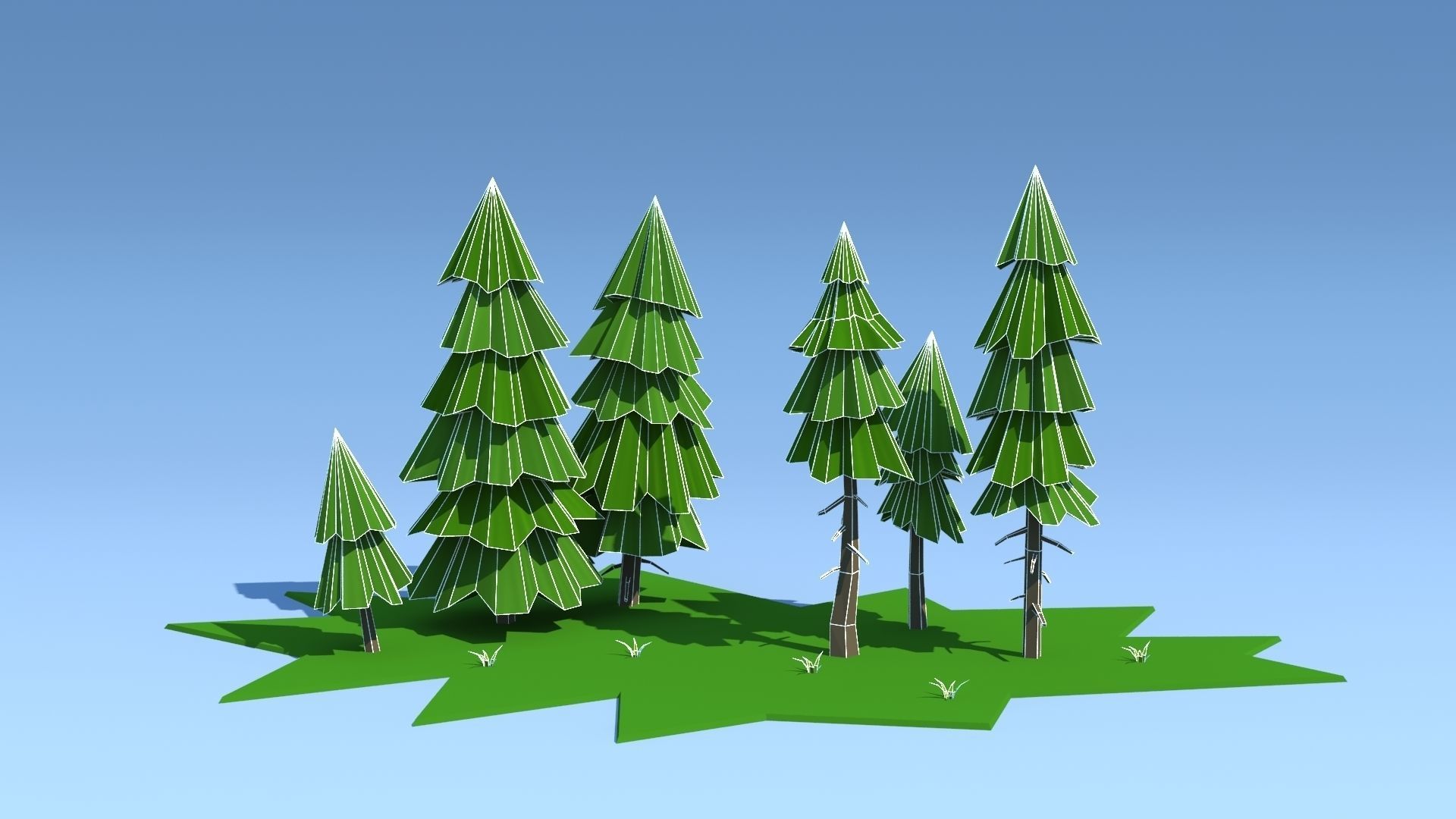 Forest Pack Low-poly 3D model_33